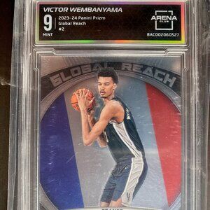 Victor Wembanyama 2023-24 Panini Prizm | Rookie Card #2 | Global Reach | 9 Mint
